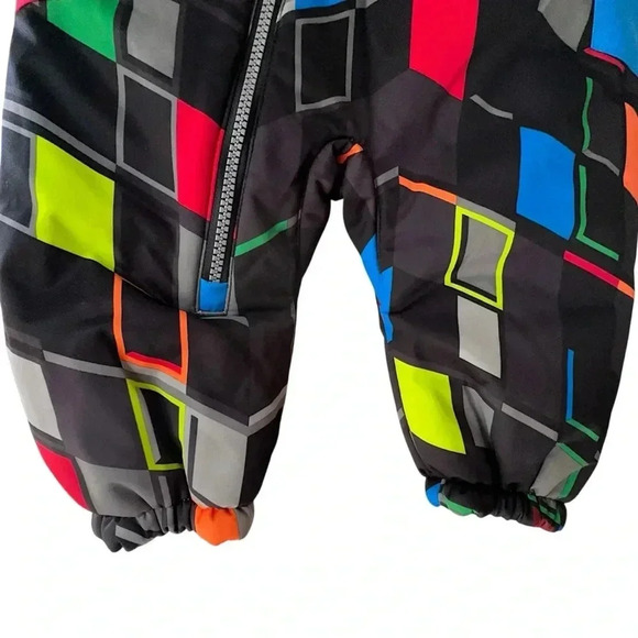 OBERMEYER NWOT MAX BIB WINTER PANT MULTI COLOR BLOCK | 6 MOS - 12 MOS - Picture 5 of 10